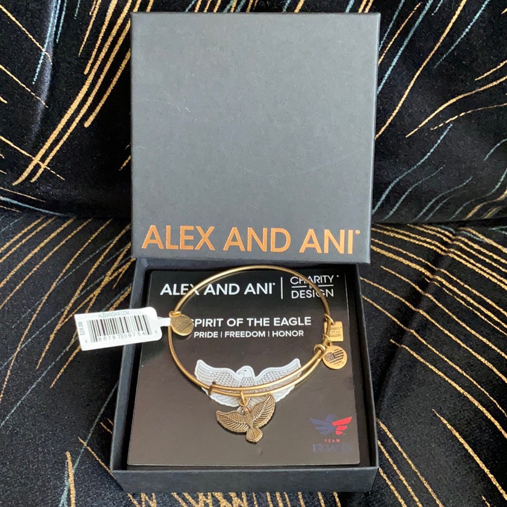 Alex & Ani Spirit of the Eagle Gold Finish Bangle